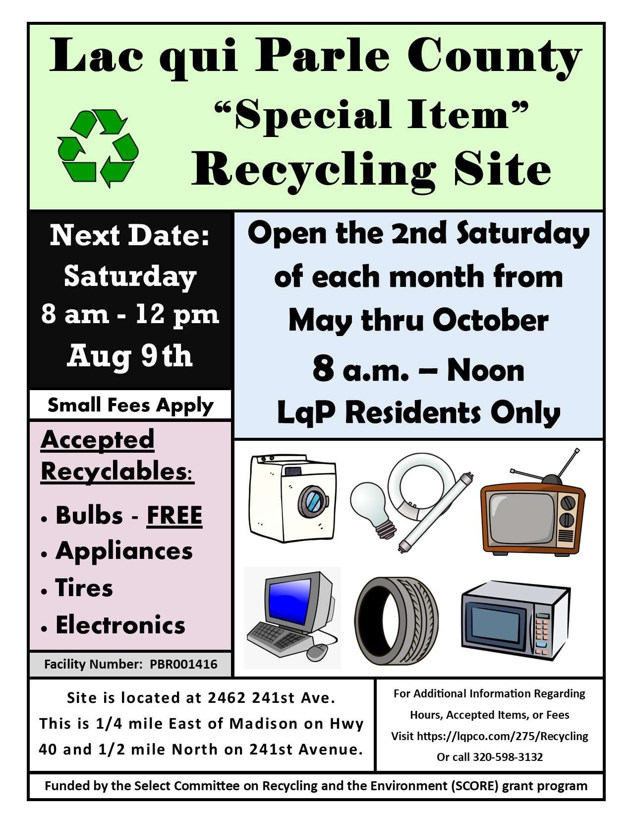 2025 August Special Item Collections Flyer